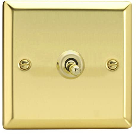 Varilight XVT1 Toggle Switches 1 Gang Victorian Brass