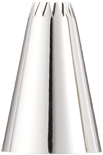 Wilton Beccucci in Acciaio Inox #4B Stella Aperta Cardato, Beccucci Sac a Poche, Piping Tip Riutilizzabile per Decorare Torte, Cupcake, Biscotti, Pasticcini