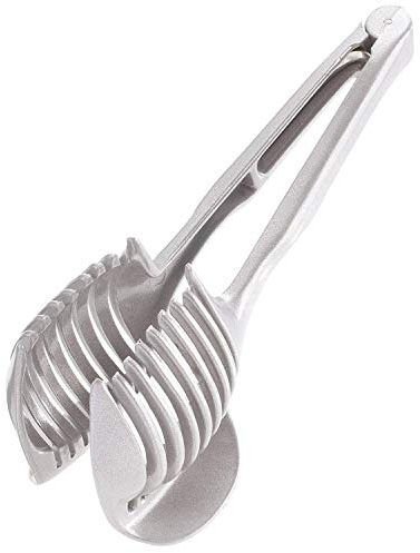 Westmark Tomatenzange/Schneidhilfe, Für gleichmäßig geschnittene Scheiben, Länge: 18,5 cm, Aluminium, Tomatex, Silber, 51402260