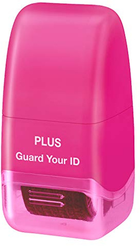 Plus Guard Your ID Mini Roller Stamp, Pink