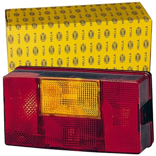 HELLA Baklykta - Glödlampsteknik - 24V / 12V - inbyggnad - ECE/ej SAE - Lyktglasfärg: röd/gul - Kontaktutförande: Flatstift - Höger - Antal: 1 - 2SD 006 040-041, rätt