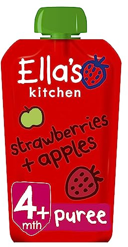 Ella's Kitchen Organic Strawberries & Apples Baby Pouch 4+ Months, 120g