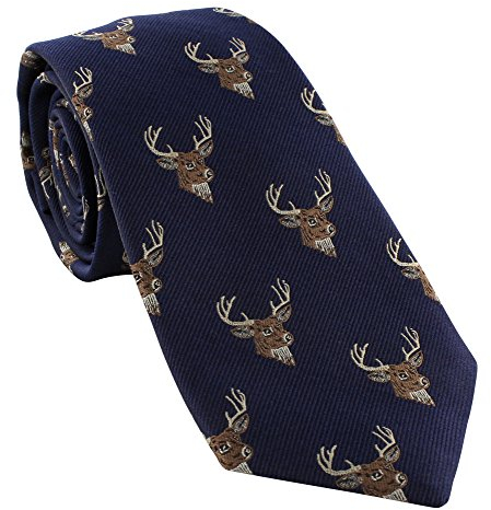 Marine Hirsch seiden krawatte