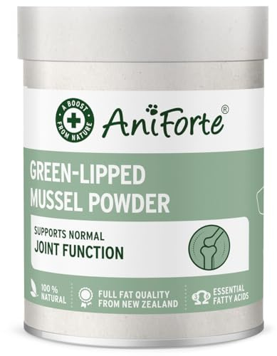 AniForte Green Lipped Mussel for Dogs and Cats 500g Powder - 100% Natural Joint Supplement with Glucosamine, Lipids, Omega-3 Fatty Acids, Minerals and Amino Acids