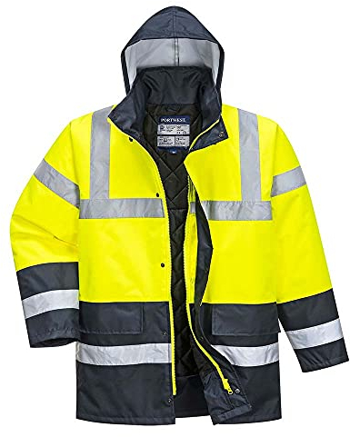 Portwest Parka Bicolore Traffic, Couleur: Jaune, Taille: 5XL, S466YER5XL