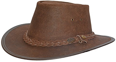 Black Jungle Daintree Leichter Lederhut aus feinem Wildleder, Braun, Größe L