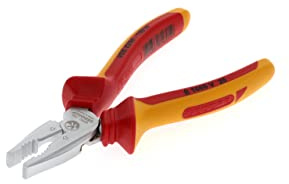 GEDORE VDE Kraft-Kombizange zum Schneiden/Halten/Drehen, Elektronik, isoliert, Länge 160 mm, VDE 8250-160 H