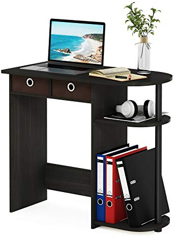 Furinno Go Green Home Laptop Notebook Computer Desk, Study Desk, Writing Desk, Espresso/Black/Brown
