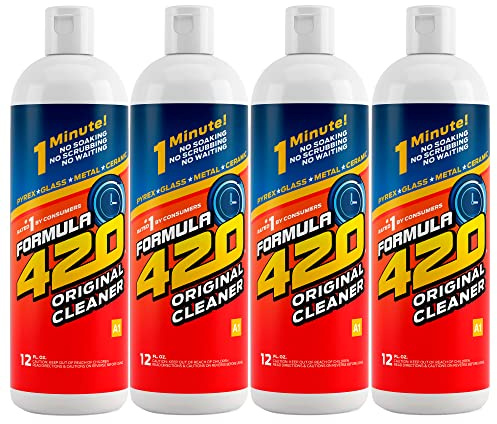 Formula 420 Glass Metal Ceramic Pipe Cleaner, 12 Fl Oz (Pack of 4)