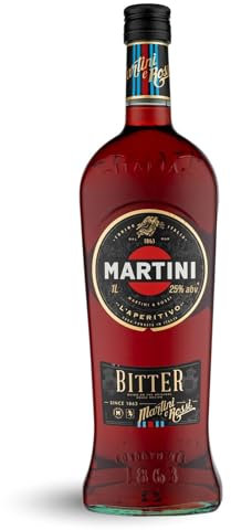 MARTINI Bitter Aperitivo, 25% ABV, 100cl / 1L, Infuso con Erbe Aromatiche Selezionate a Mano