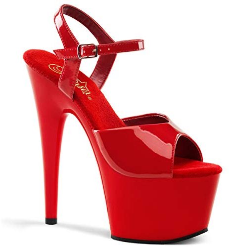 Pleaser Adore-709, Sandales Bout ouvert femme, Rot (Rot (Red/Red)), 38 EU