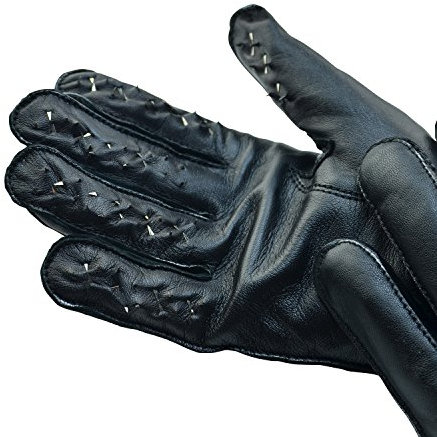 BDSM Erotik Spikes Handschuhe Lederhandschuhe Fingerhandschuhe Größe M (8)