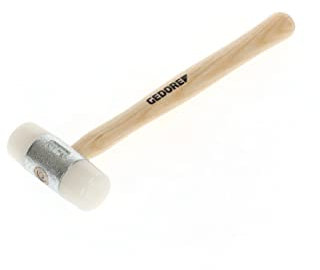 GEDORE Martillo de Nylon con empuñadura de madera, Martillo de cuero, 40 mm de diámetro, Martillo con mango de madera de fresno, Herramienta, Forjado, 225 E-40