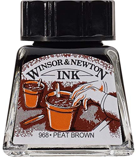 Winsor & Newton 14ml Drawing Ink Bottle - Peat Brown
