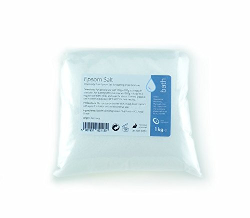 Intralabs Epsom Salt (Magnesium Sulphate) 1kg – Bath Soak Crystals for Relaxation, Recovery & Foot Baths – Fragrance-Free, Fast Dissolving