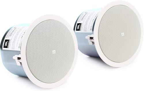 JBL Professional Control 26CT 6.5-Inch Ceiling Loudspeaker Transducer Assemblies, With Transformer Taps, Sold as Pair, White