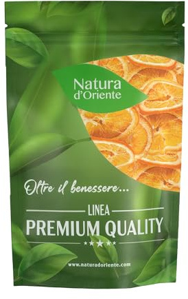 NATURA D'ORIENTE - Arancia disidratata a fette 250g | Guarnizioni dolci | snack | Cocktail