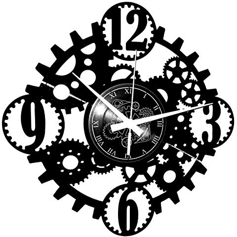 Instant Karma Clocks Wanduhr aus Vinyl Schallplattenuhr Gothic Steampunk Motiv