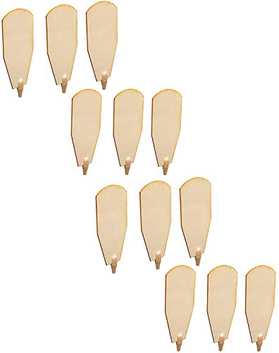 BRUBAKER Flügelrad Ersatzteile - 12 Flügel für Weihnachtspyramiden 45 cm / 60 cm Holz naturfarben