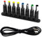 USB to DC 5.5mm*2.1mm 5V Universal Power Cable Chargering Cord with 8 Connector Tips(5.5mm*2.5mm, 4.8mm*1.7mm, 4.0mm * 1.7mm, 3.5mm *1.35mm, 2.5mm *0.7mm, Micro USB, Type-C, Universal Connector)