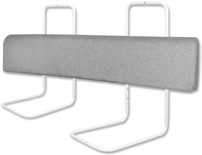 Froadp Rausfallschutz Bett Bettgitter für Kleinkinder Höhenverstellbar Bettkantenschutz mit Reißverschluss und Druckknopfleiste Tragbare Bettschutzgitter für 0-3 Jahre alte Kinder (100 cm, Leinengrau)