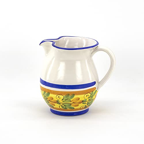 CEAR ceramiche - Brocca da vino in ceramica siciliana di Caltagirone (1 Lt)