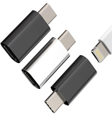 Adaptateur Lightning vers USB C(lot de 3) Chargeur Convertisseur iPhone Jack Femelle USBC Mâle Prise Type Connecteur Câble Apple IPhone15 Pro Max Plus iPad Pro Air Cable Compatible pour Samsung Galaxy