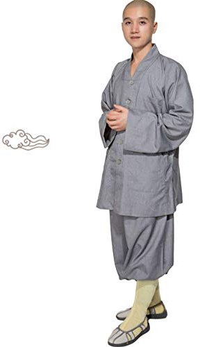 Kleid Meditationsanzug, Sommer, Kampfsportbekleidung, Film- und Fernsehuniformen, Kampfsportbekleidung, Freizeitkleid, kurzes Kleid, merzerisiertes Freizeitkleid (Grau 27B)