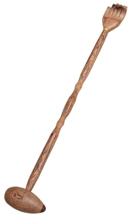 Martillo de Masaje de Madera de Doble Punta Marrón