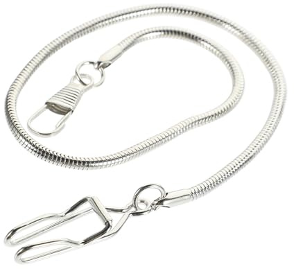 LALADEFIEE Catena Color Argento Vintage in Lega Leggera e Portatile Orologio da Taschino per Abbigliamento Casual e Formale Accessori per Catena da Tasca