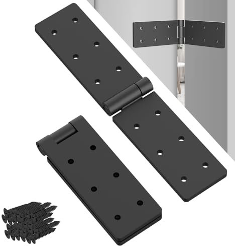 Heavy Duty Hinges,Table Butt Hinges Heavy Duty,270 Degree for Wood,Box,Cabinet, Fence, Bifold Doors,Interior Door (2PCS Black)