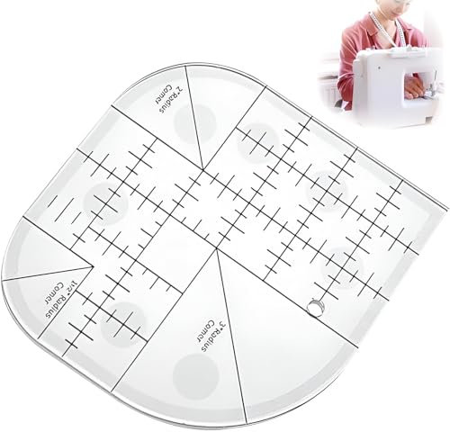 1 Stück Gebogene Eckschneider,Patchwork Lineal,Nähschablone Nähen-Patchwork-Lineal,Kurvenschneidelineal, Nähschablone Patchwork,Schablonenlineal Mit Runden Kanten,Für Nähen Schneiderei Kunsthandwerk