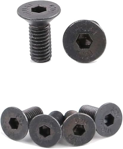 Lot de 8 vis de montage noires pour pédales de vélo SPD autobloquantes en acier, composants de pédale
