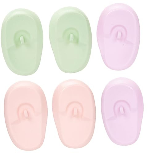 VALICLUD Auditivos de Silicona para Tinte de Cabello, Orejeras Ligeras Resistentes al Agua para Peluquería, 3 Pares Reutilizables, Ideales para Uso Planchas y Rulos