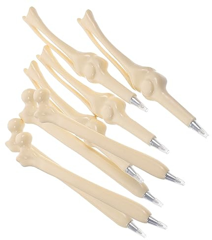 DIYEAH 8piezas Bolígrafo Forma De Hueso Bolígrafos De Hueso Creativos Material De Oficina Gótico Para Fiestas Decorativos Para Estudiantes Caja