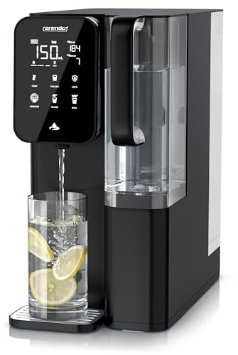 Arendo - Premium Osmoseanlage - 99,99% reines Trinkwasser - 7 stufiges Filtersystem (5+2) – Umkehrosmose/Wasserfilter – keine Installation - Auftisch Gerät – Heißwasserspender 40°C - 100°C – TDS