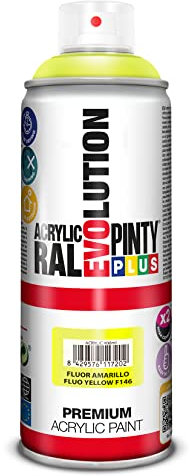 PINTURA EN SPRAY PINTYPLUS EVOLUTION 520CC FLUOR.AMARILLO F146
