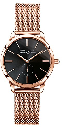 Thomas Sabo Damen Armbanduhr Glam Spirit Roségold Analog Quarz Edelstahl WA0249-265-203-33 mm