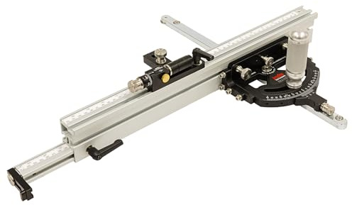 JessEm 07150 Mite-R-Excel II Precision Anodized Aluminum Miter Gauge with Adjustable Fence and Micro Adjuster for Table Saws
