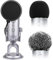 ChromLives 2pcs Microphone Furry Windscreen Mic Cover Foam for Blue Yeti + Microphone Pop Filter Dual Layer Mask Shield Fit Mic Blue Yeti and Yeti Pro Condenser (Combo 3Pack)