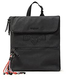 Desigual Damen Back_aquiles Nerano Backpack, Schwarz, Einheitsgröße EU