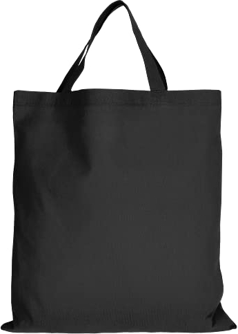 TEXXILLA 10 Stück Baumwolltasche - 28 Farben | mit Zwei kurzen Henkeln | 38x42cm | Jutebeutel | Einkaufstasche | unbedruckt, Farbe:schwarz, Größe:10 Stück