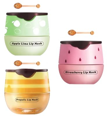 XdealCozyxc 3PCS Honey Lip Balm Uk, Honey Bee Balm for 24h Moisture & Wrinkle Repair
