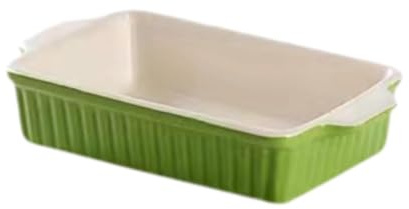 Folpus Ceramic Bakeware,Large Lasagna Pan Deep for Oven,Serving Dish Porcelain Baking Dishes for Restaurants Cake Picnics Barbecues, Rectangular