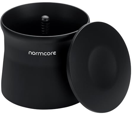 Normcore 58mm Magnetischer Dosing Cup, Espresso Siebträger Dosiereinheit, Barista Kaffeemehl-Dosierbecher für 58mm Siebträger, Mattschwarz eloxiertes Aluminium