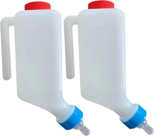 2 Botellas de alimentación de Cordero, de Cordero de Animales pequeños, de Leche de Cabra, Botella de Cordero Colgante con Botella de Leche Colgante, Botella de Lactancia de Ternera