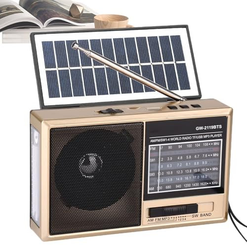 Radio Rétro | Petit Poste Radio pour Bureau,Lecteur Vintage Portable Son Clair pour Bureau, Camping, Maison, Garage et Extérieur