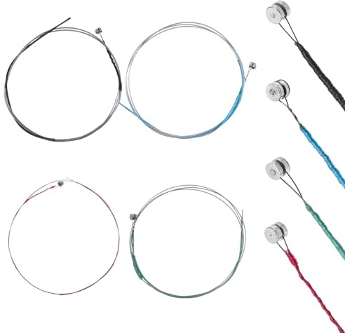 4 PCS Violin Strings Full Set, Universal Carbon Steel Copper Wound with Copper-Plated Ball End Classic Steel Strings for Instruments 4/4 3/4 1/2 1/4 Violin