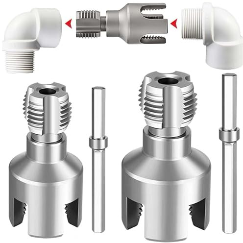 Filettatrice per Tubi in PVC, 1/2 3/4 Aprifiletti per Filettature Interne ed Esterne, Aprifiletti per Tubi 'acqua, Maschi per Filettatura, per Tubi in PVC PPR