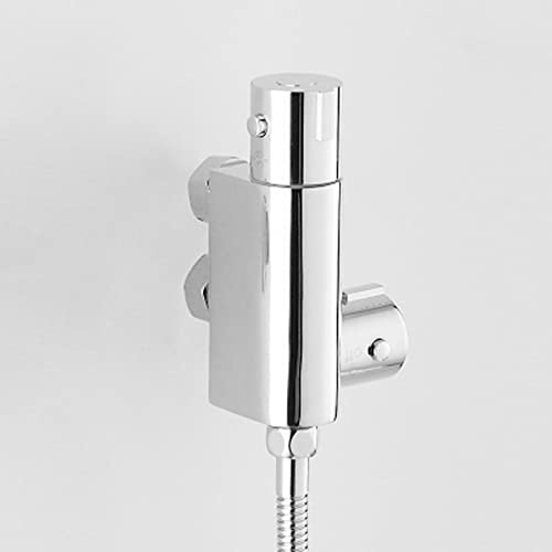 Modern termostatblandare för duschstång – vertikal duschventil för statiska husvagnar, yachter och båtar – justerbar temperaturkontroll, snygg och funktionell design